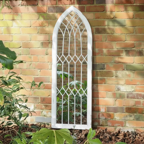 Arched white distressed chapel - distressed,
