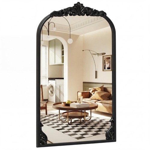 Antiqued gold wall mirror - antiqued,