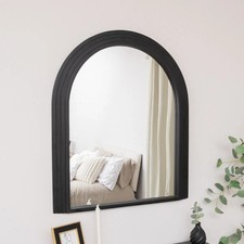 Large Black Arched Wall Mirror
